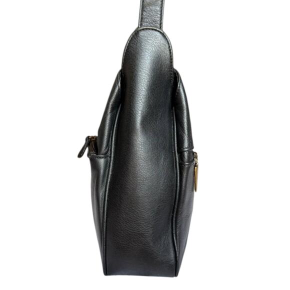 Aurielle Black Leather Bag Tote - Picture 5 of 10